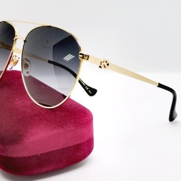 NWT Gucci GG1088S - 001 Aviator Chain Sunglasses